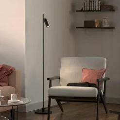 Herstal Gulvlampe Pipeline enkelt Mattsvart