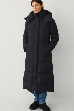 Áhkká Dunfrakke Down Coat Parka W Sort Hot