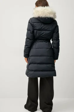 Áhkká Dunfrakke Gold Mid Down Coat Matte Sort Sale