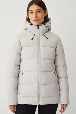 Áhkká Dunjakke Down Jacket w Hood Kitbeige Sale