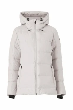 Áhkká Dunjakke Down Jacket w Hood Kitbeige Sale