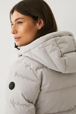 Áhkká Dunjakke Down Jacket w Hood Kitbeige Sale
