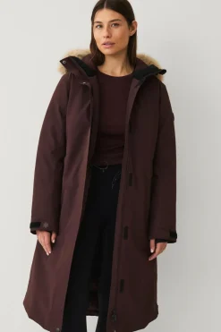 Áhkká Dunparka Down Parka Polar W Mørk brun Outlet