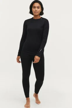 Áhkká Skiundertøj|Skiundertøj>Langærmet undertrøje Merino Wool LS Tee W Black mdf/metal