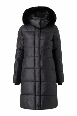 Áhkká Parka Gold Shiny Parka w Detachable Hood Sort Outlet