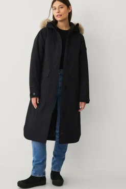Áhkká Jakker & Frakker>Parka Urban Padded Long Parka W Sort
