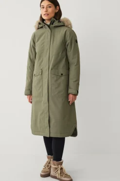 Áhkká Parka Urban Padded Long Parka W mosgrøn Hot