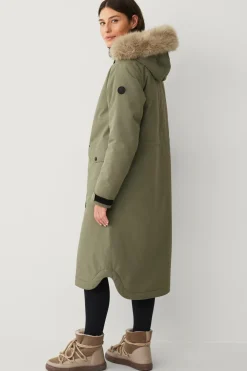 Áhkká Parka Urban Padded Long Parka W mosgrøn Hot