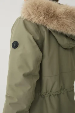 Áhkká Parka Urban Padded Long Parka W mosgrøn Hot