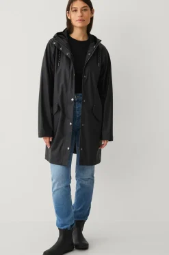 Áhkká Regnjakke PU Parka W Sort Clearance