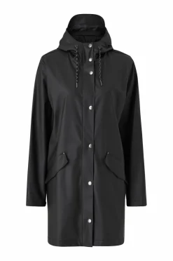 Áhkká Regnjakke PU Parka W Sort Clearance
