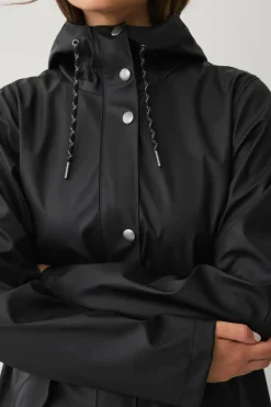 Áhkká Regnjakke PU Parka W Sort Clearance