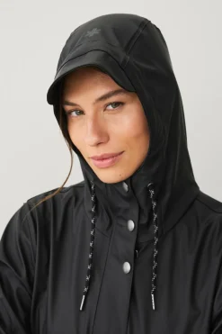 Áhkká Regnjakke PU Parka W Sort Clearance