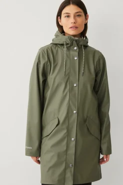 Áhkká Regntøj>Regnjakke PU Parka W Mossgrön