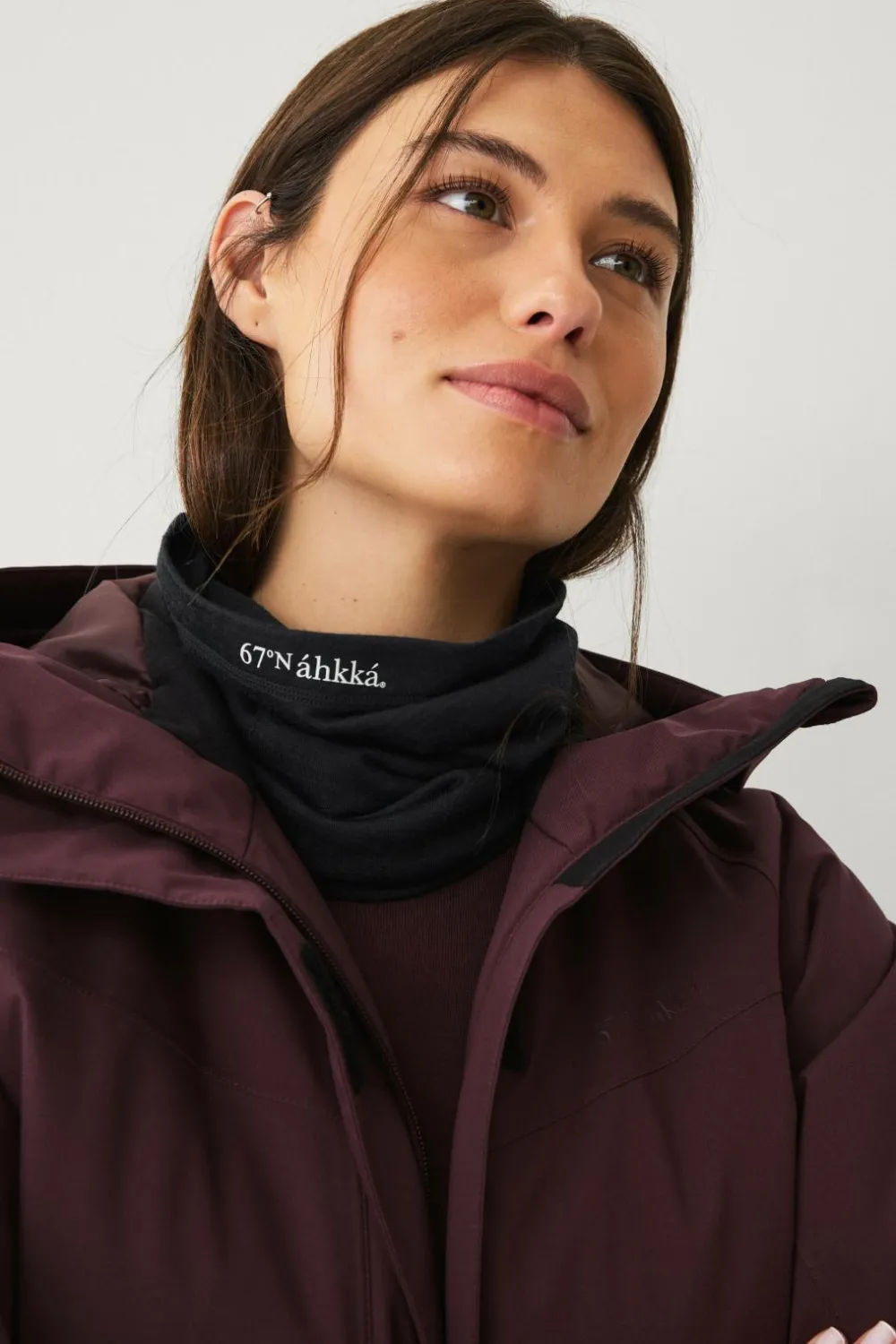 Áhkká Halstørklæder & Tørklæder|Halstørklæder>Rørhalstørklæde Merino Wool Black mdf/metal