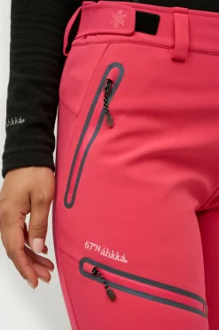 Áhkká Skibukser Softshell Ski Pants Rosarød Discount