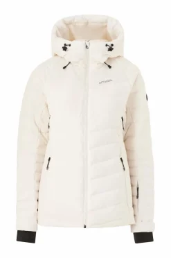 Áhkká Skidjacka Quilted Ski Jacket Cremehvid Clearance