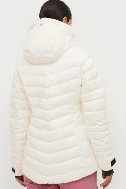 Áhkká Skidjacka Quilted Ski Jacket Cremehvid Clearance