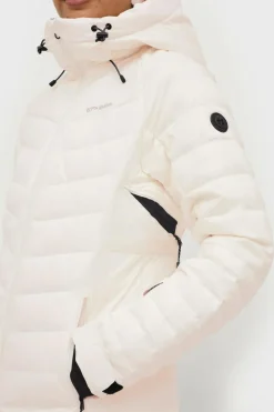 Áhkká Skidjacka Quilted Ski Jacket Cremehvid Clearance