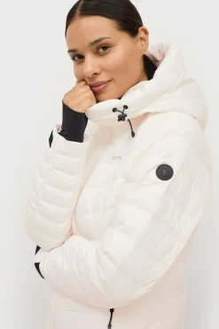 Áhkká Skidjacka Quilted Ski Jacket Cremehvid Clearance