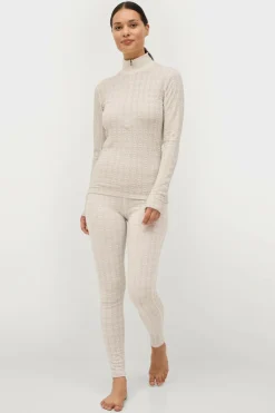 Áhkká Skiundertøj|Skiundertøj>Termisk top Gold Underwear LS Tee Cremehvid