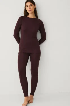 Áhkká Skiundertøj|Skiundertøj>Undertøjstrøje LS Tech W Chokoladebrun