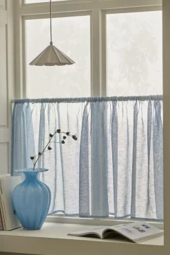 &Home Café-gardin Mila Lyseblå Outlet