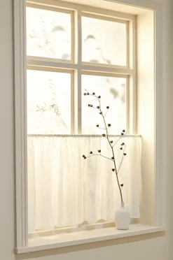 &Home Foldegardiner>Café-gardin Mila Hvid