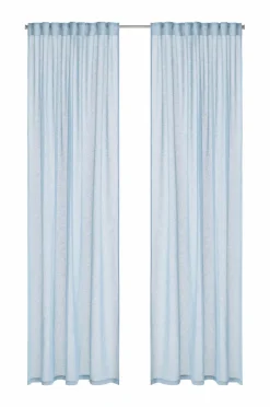 &Home Gardinlængde med multibånd Mila 2-pak Lyseblå Clearance