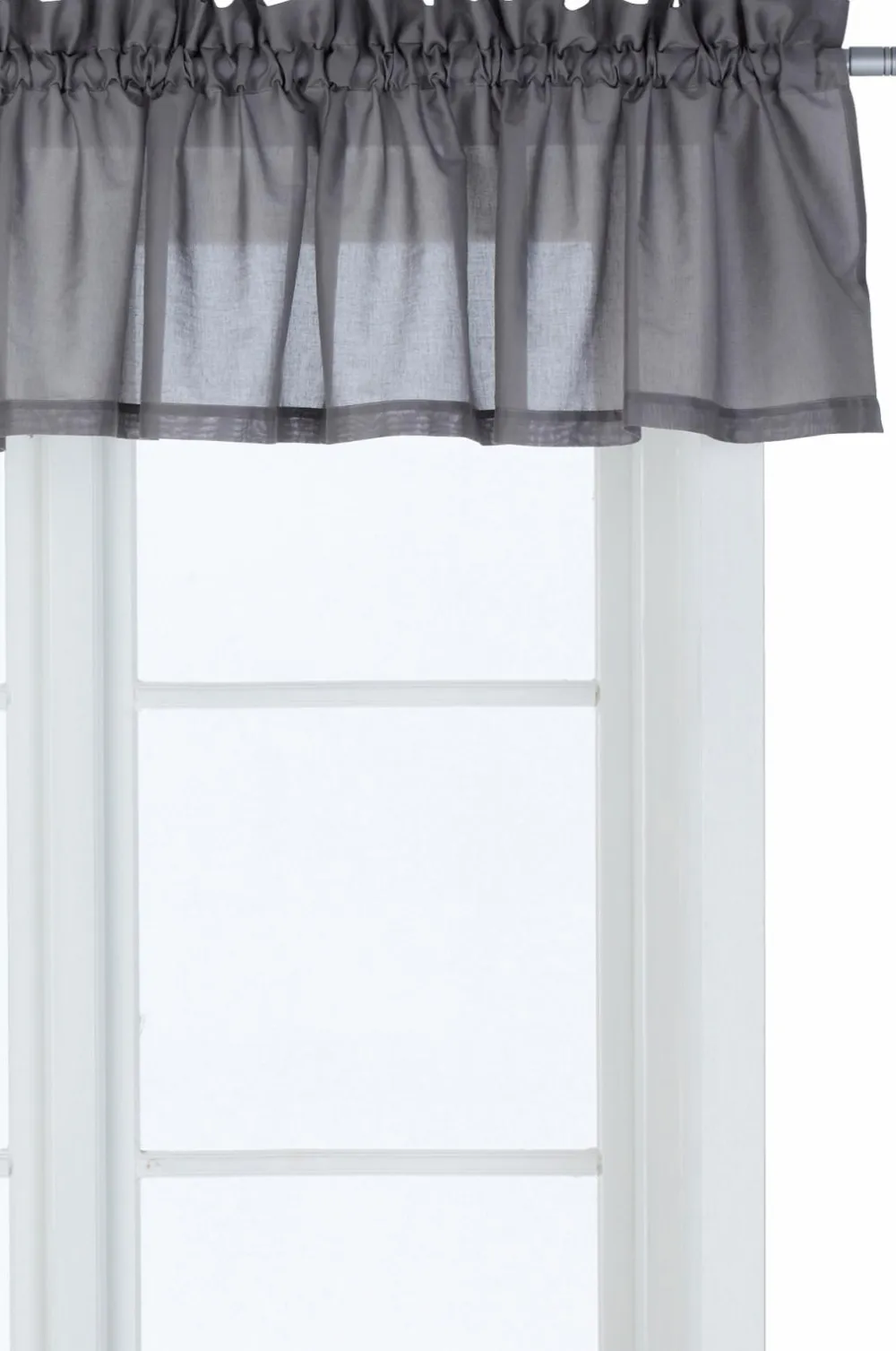 &Home Gardinkapper>Kappe bomuldsvoile Grå