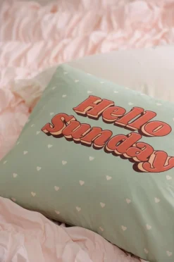 &Home Pudebetræk Panelprint Lysegrøn Best