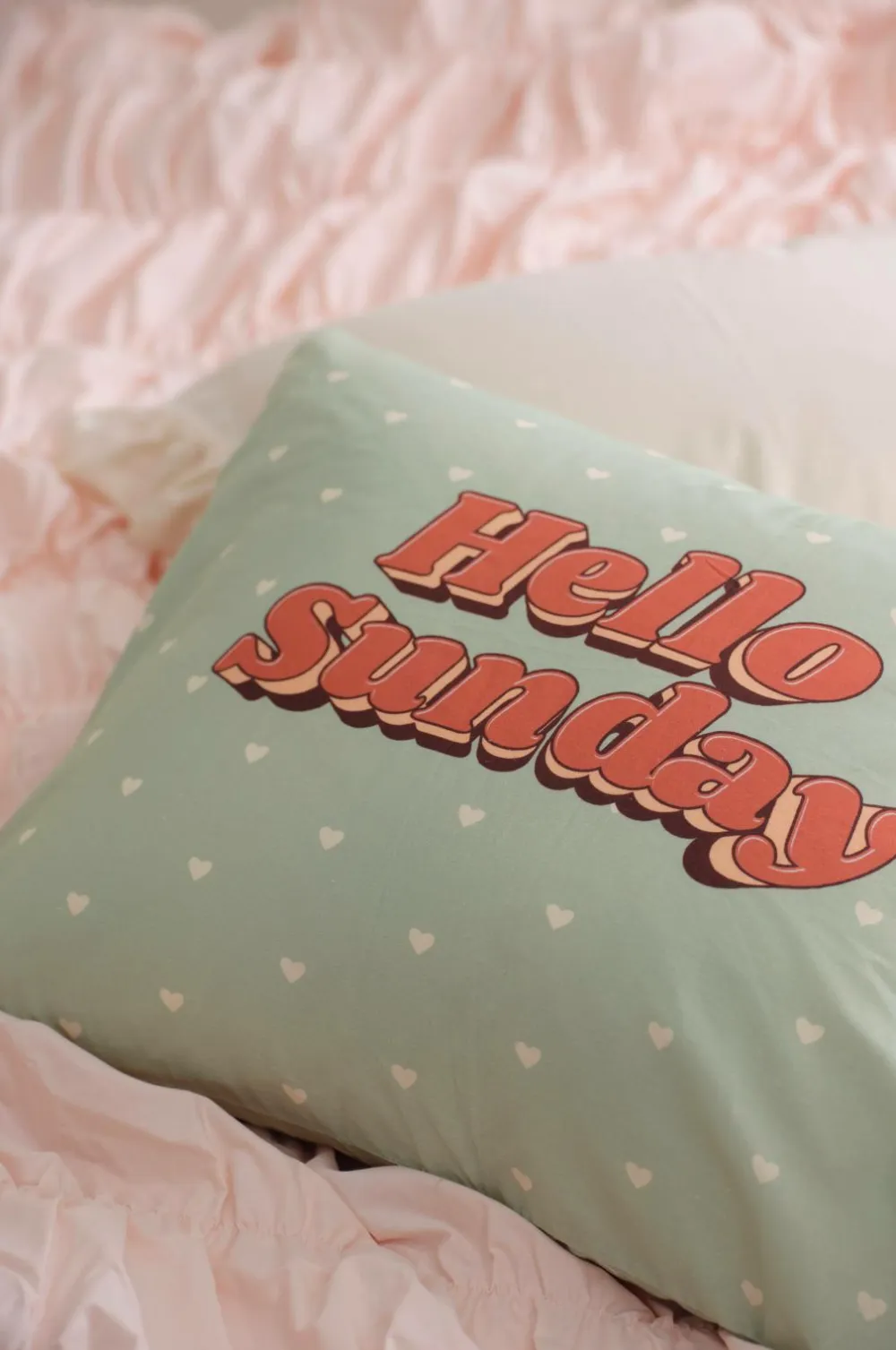 &Home Pudebetræk Panelprint Lysegrøn Best