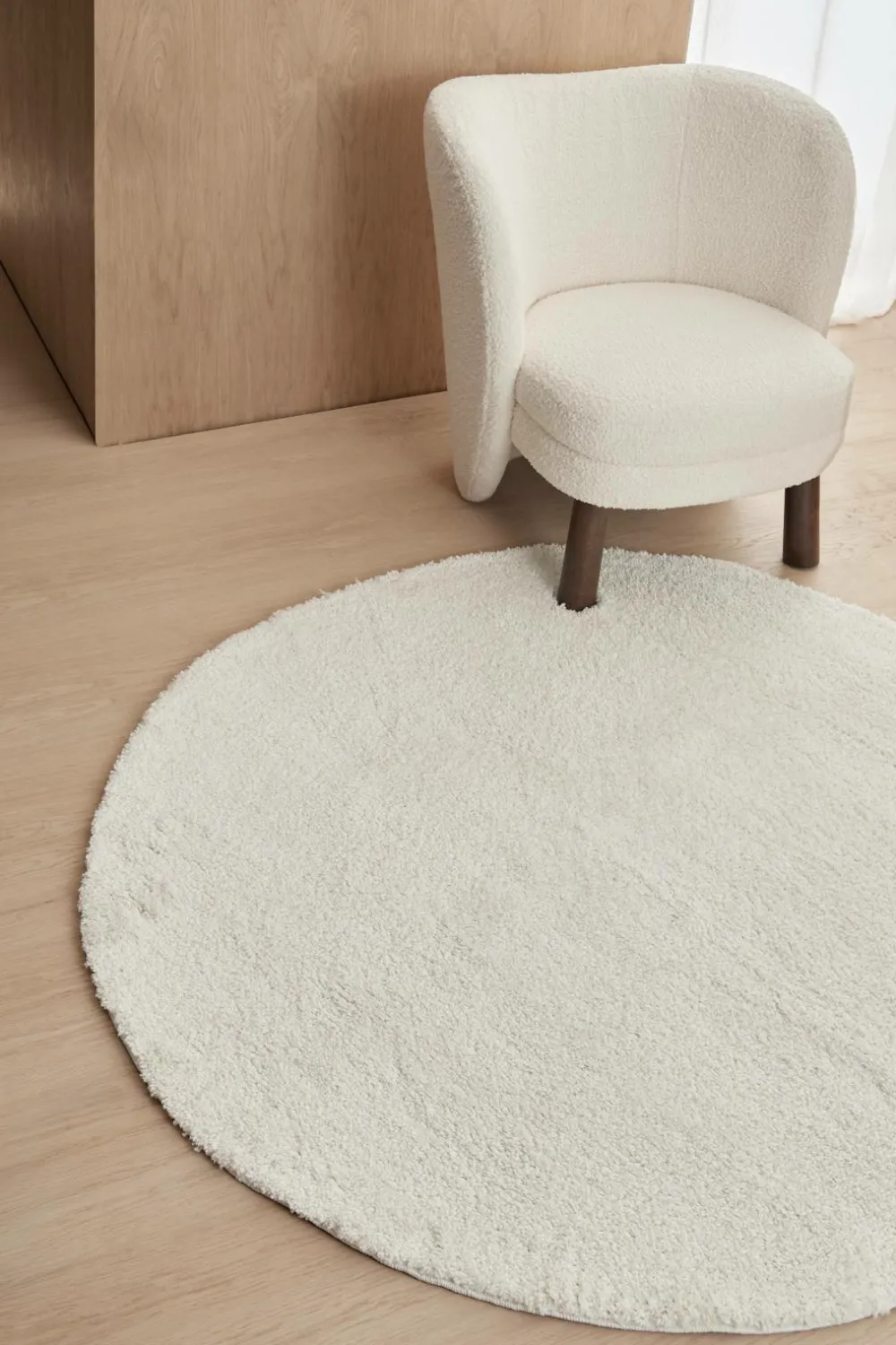 &Home Luv- & Ryatæpper>Ryatæppe Lugo Round Hvid