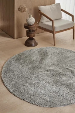 &Home Ryatæppe Lugo Round Lysegrå Sale