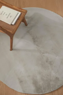 &Home Ryatæppe Vigo Rund Lysegrå
