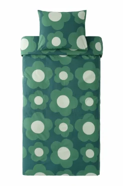 &Home Dynebetræk|Sengesæt>Sengesæt Heaven Flower 2 dele Flaskegrøn