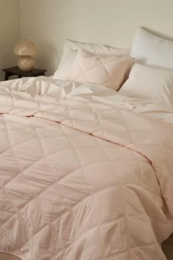 &Home Sengetæpper>Sengetæppe Heaven Check Lys abrikos