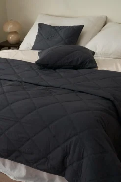 &Home Sengetæpper>Sengetæppe Heaven Check Gråsort