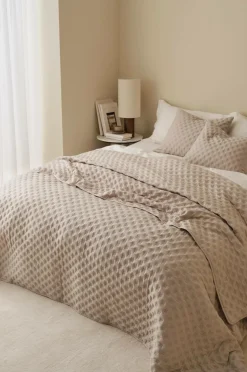 &Home Sengetæpper>Sengetæppe Heaven Dottie Linen beige