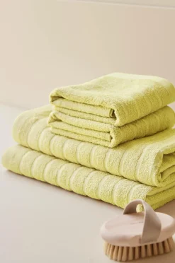 &Home Badeværelsestekstiler>Sæt med frottéhåndklæder Day 4 dele Gul