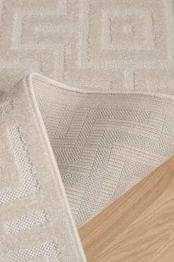 &Home Tæppe Daisy Square Hvid Hot