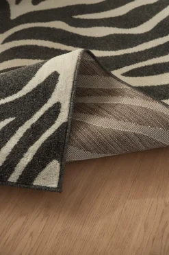 &Home Tæppe Lotus Zebra Gråhvid