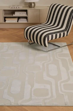 &Home Tæppe Pansy Retro Benhvid Discount