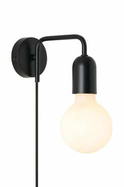 &Home Væglamper>Væglampe John Mat sort