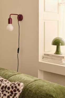 &Home Væglampe John Mat vinrød Clearance