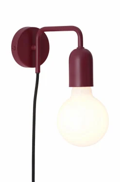 &Home Væglampe John Mat vinrød Clearance