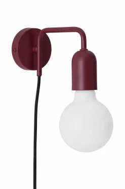 &Home Væglampe John Mat vinrød Clearance