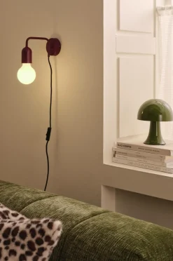 &Home Væglampe John Mat vinrød Clearance