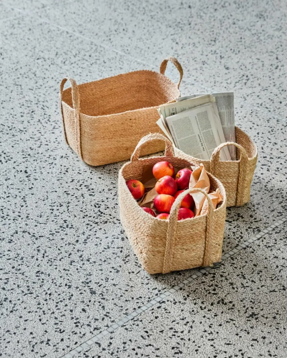 House Doctor Opbevaringskurve, Hdstella, 36,5 cm 3-p Natur Clearance