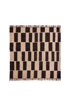 House Doctor Tæppe, Hdgraph, 180x180 cm Sort, naturlig Best